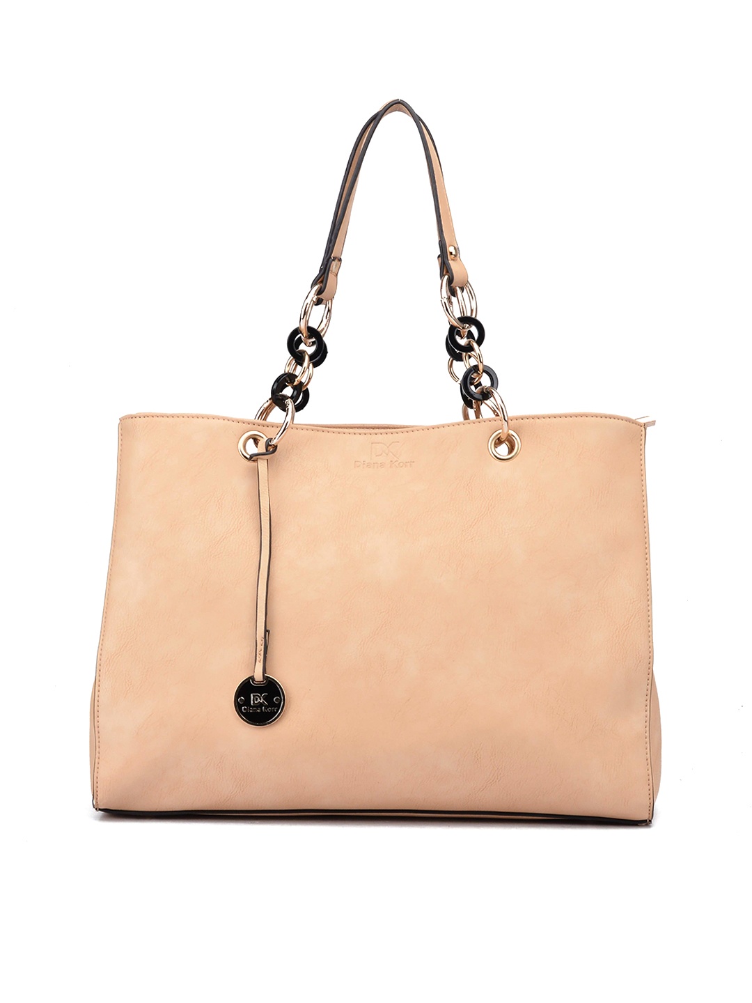 

Diana Korr Structured Shoulder Bag with Tasselled, Khaki