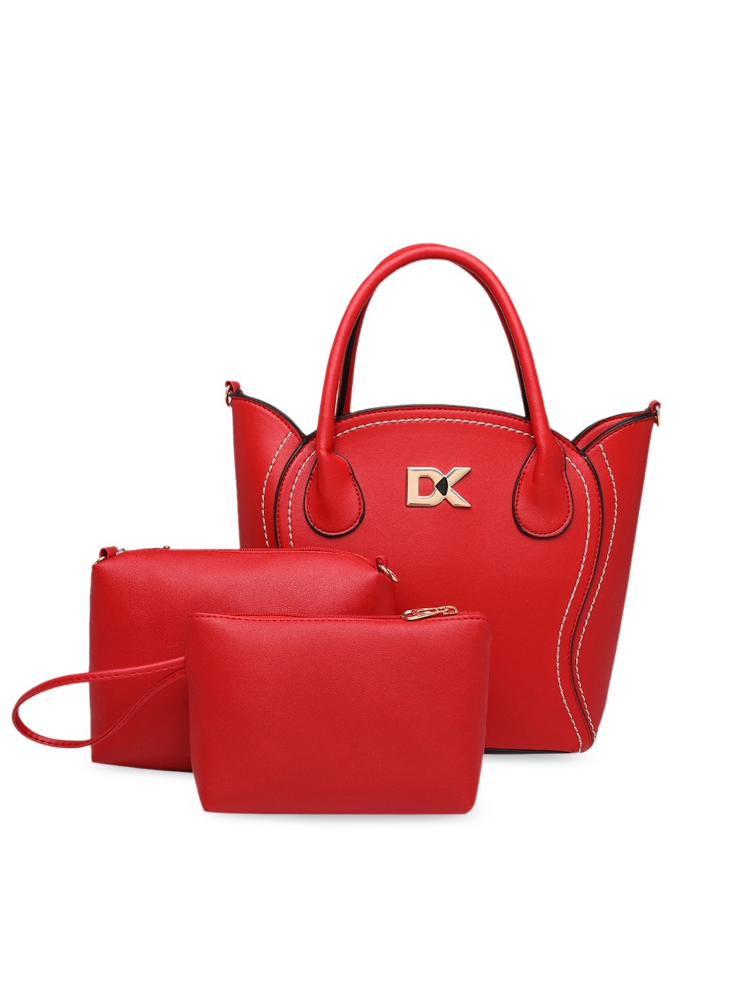 

Diana Korr Set Of 3 Structured Handheld Bags, Red