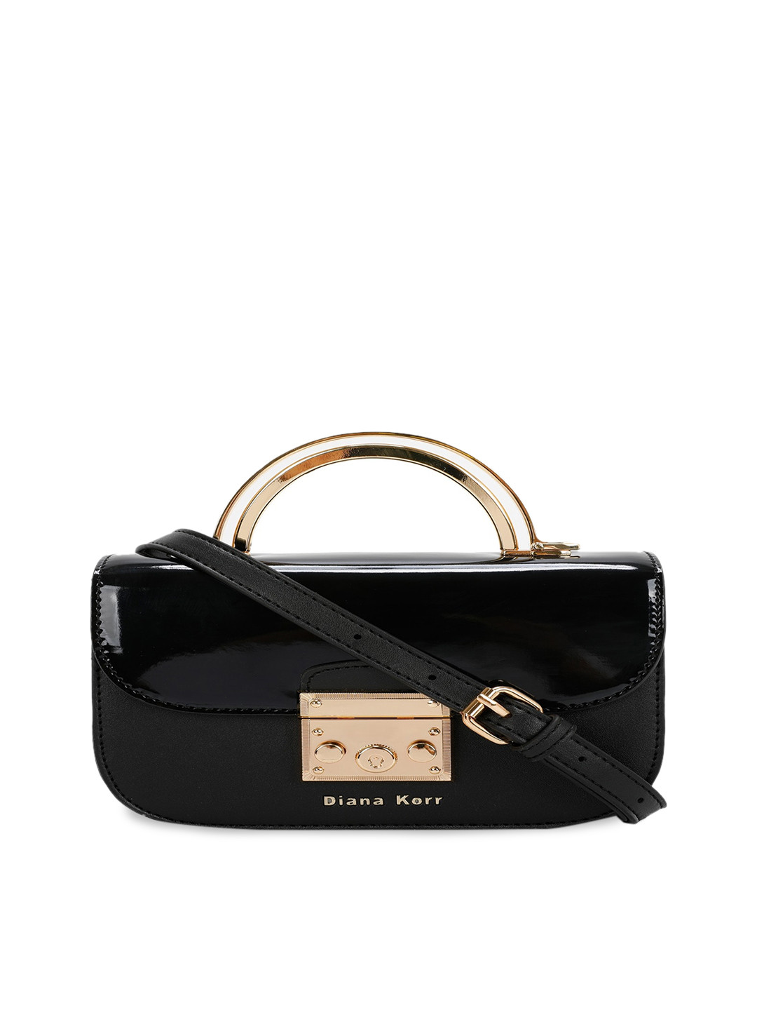 

Diana Korr Structured Satchel Bag, Black