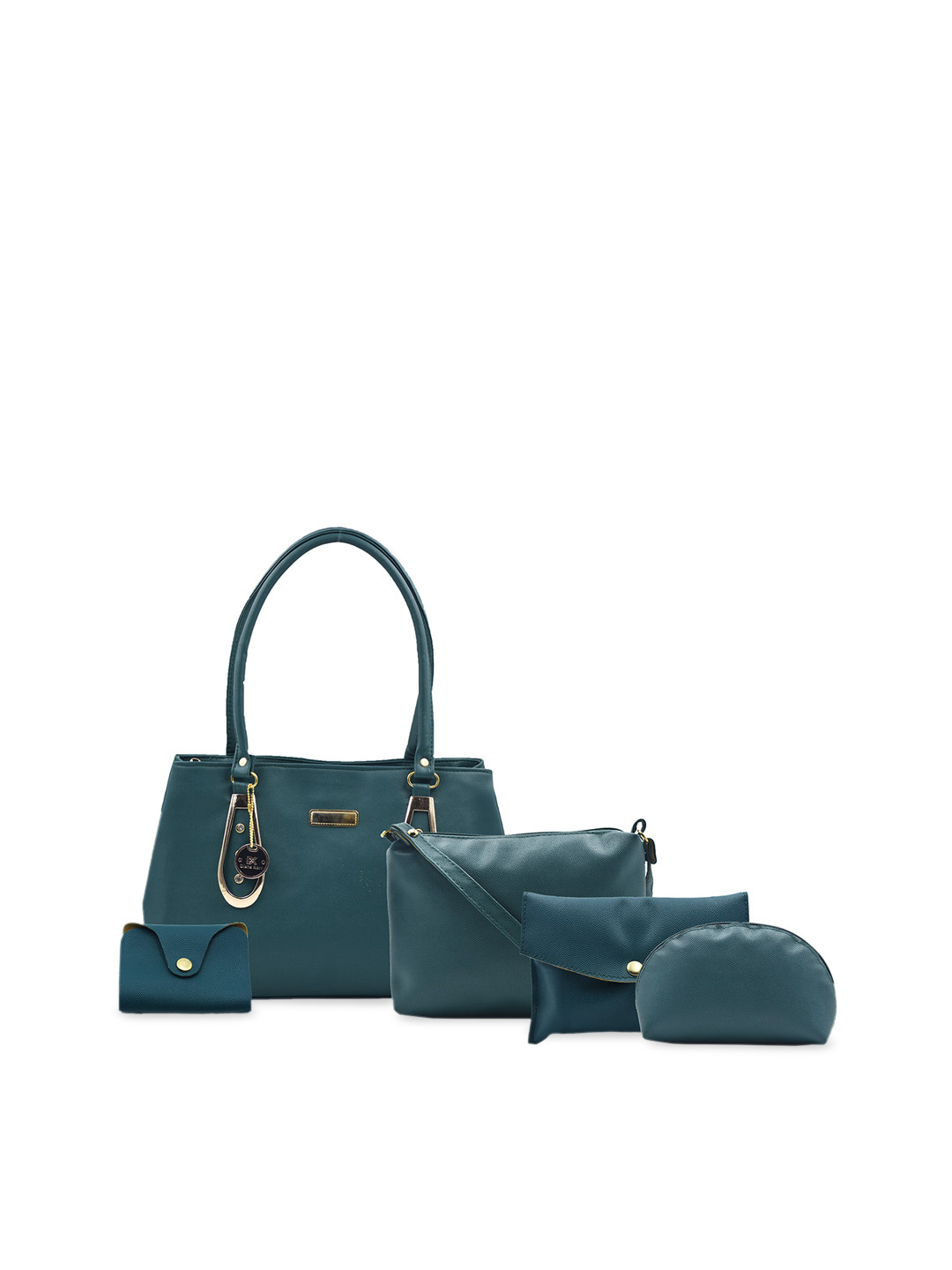 

Diana Korr Set Of 5 PU Structured Shoulder Bag, Teal