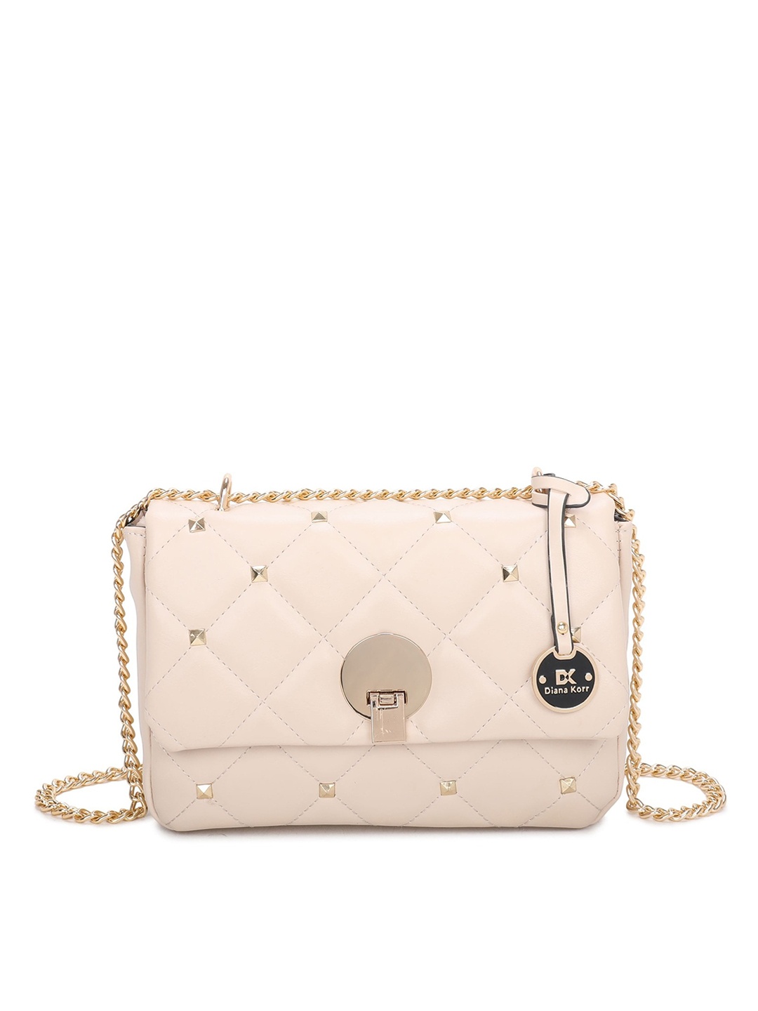 

Diana Korr Structured Sling Bag With Quilted, White
