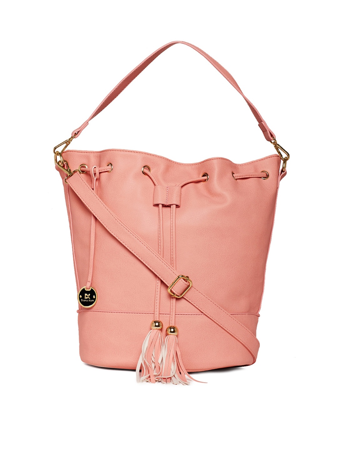 

Diana Korr Tasselled Bucket Hobo Bag, Peach