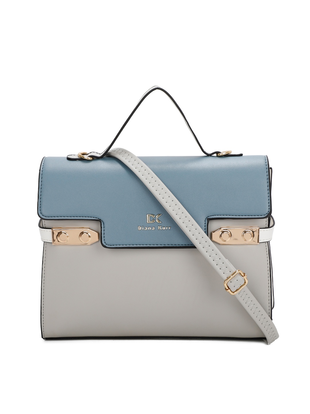 

Diana Korr Colourblocked PU Structured Handheld Bag, Blue