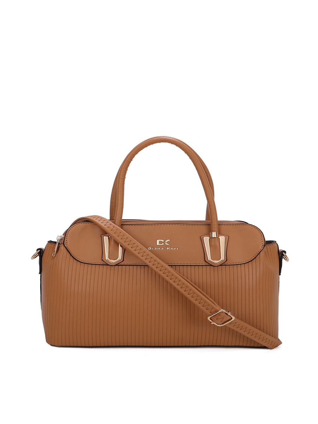 

Diana Korr Striped Structured Handheld Bag, Tan