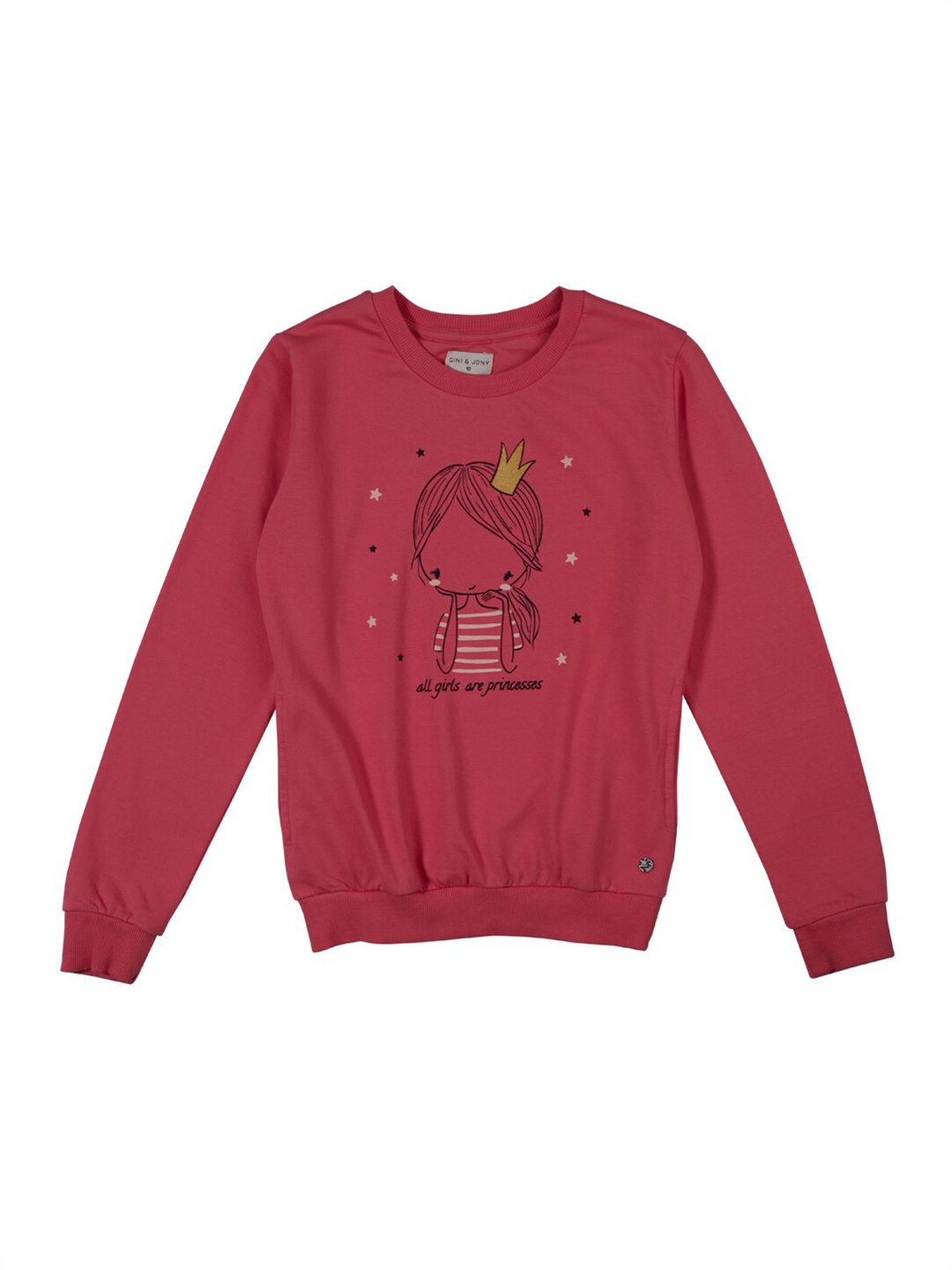 

Gini and Jony Infant Girls Printed Fleece Pullover Sweatshirt, Pink