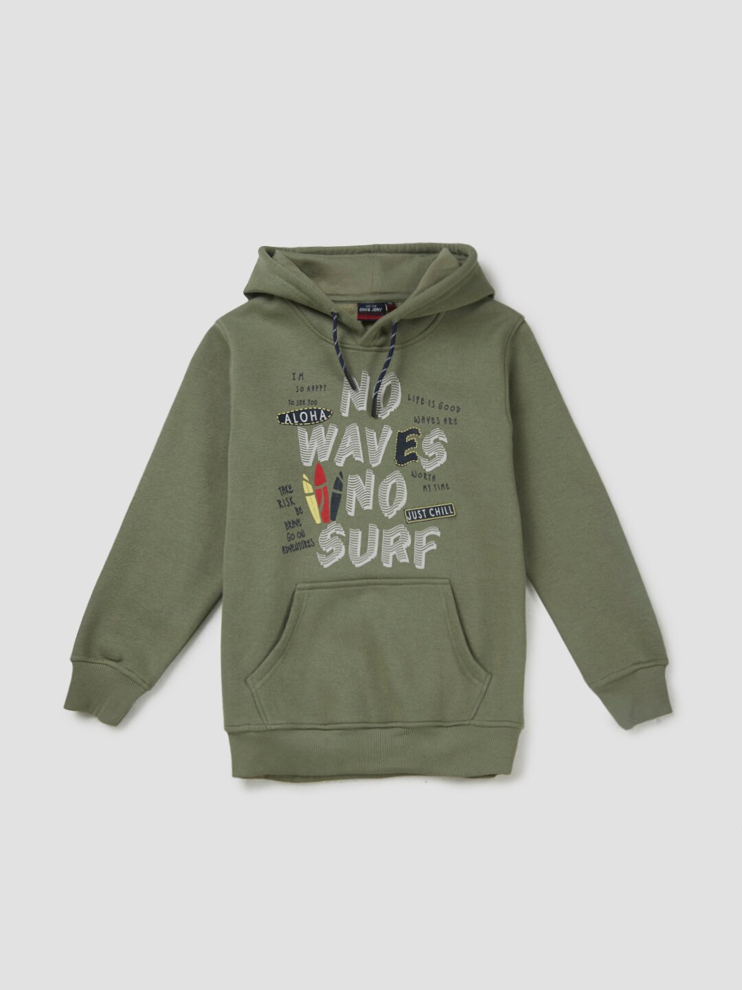 

Gini and Jony Infant Boys Printed Hooded Sweatshirt, Olive