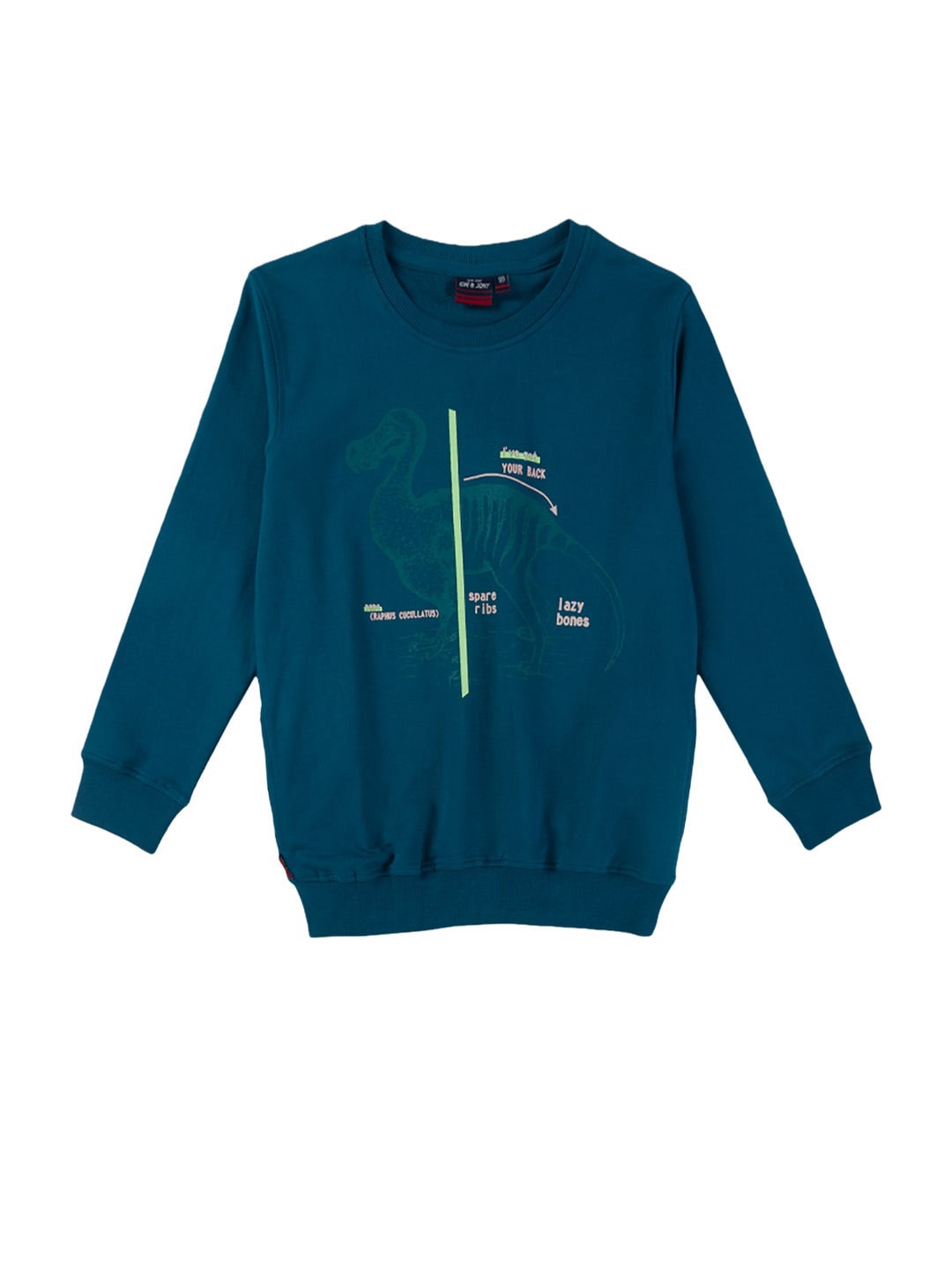 

Gini and Jony Infant Boys Typography Printed Fleece Sweatshirt, Teal