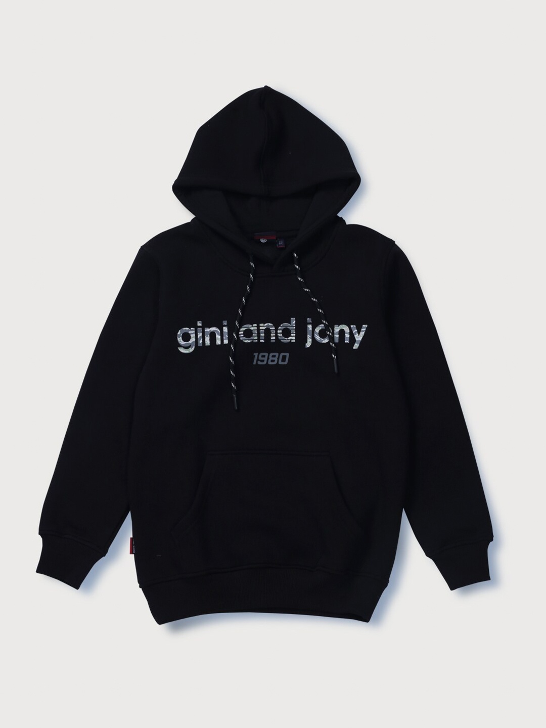 

Gini and Jony Boys Brand Logo Printed Fleece Sweatshirt, Black
