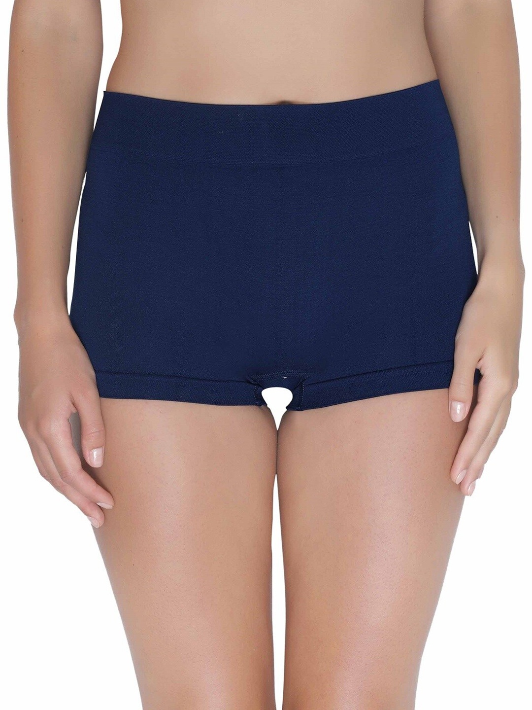 

PLUMBURY Women Seamless Anti Microbial Boy Shorts Briefs, Navy blue
