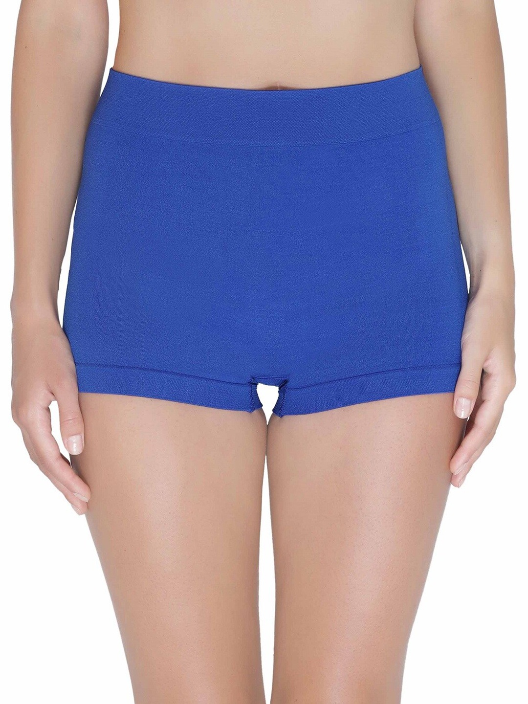 

PLUMBURY Women Seamless Anti Microbial Boy Short Briefs, Blue