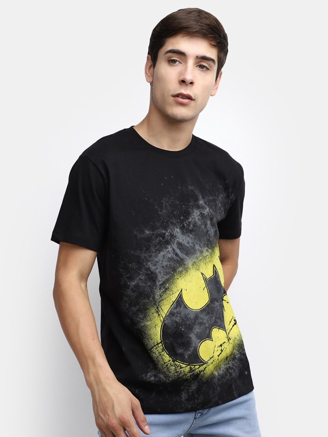 

V-Mart Batman Printed Round Neck T-shirt, Black