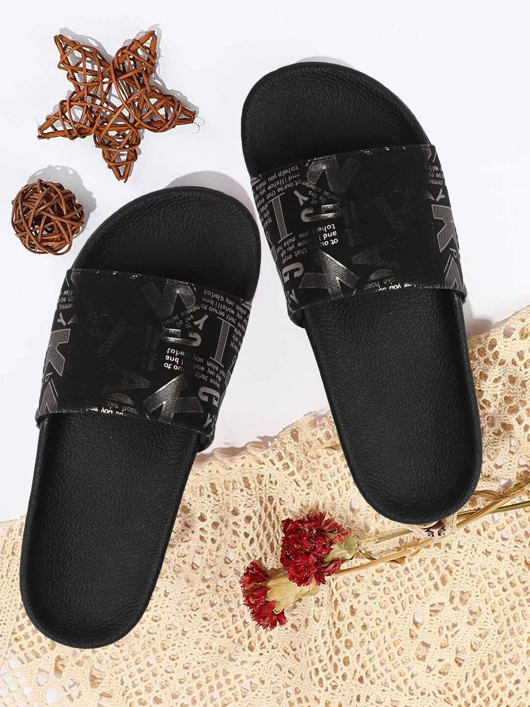 

Colo Women Printed Sliders, Black
