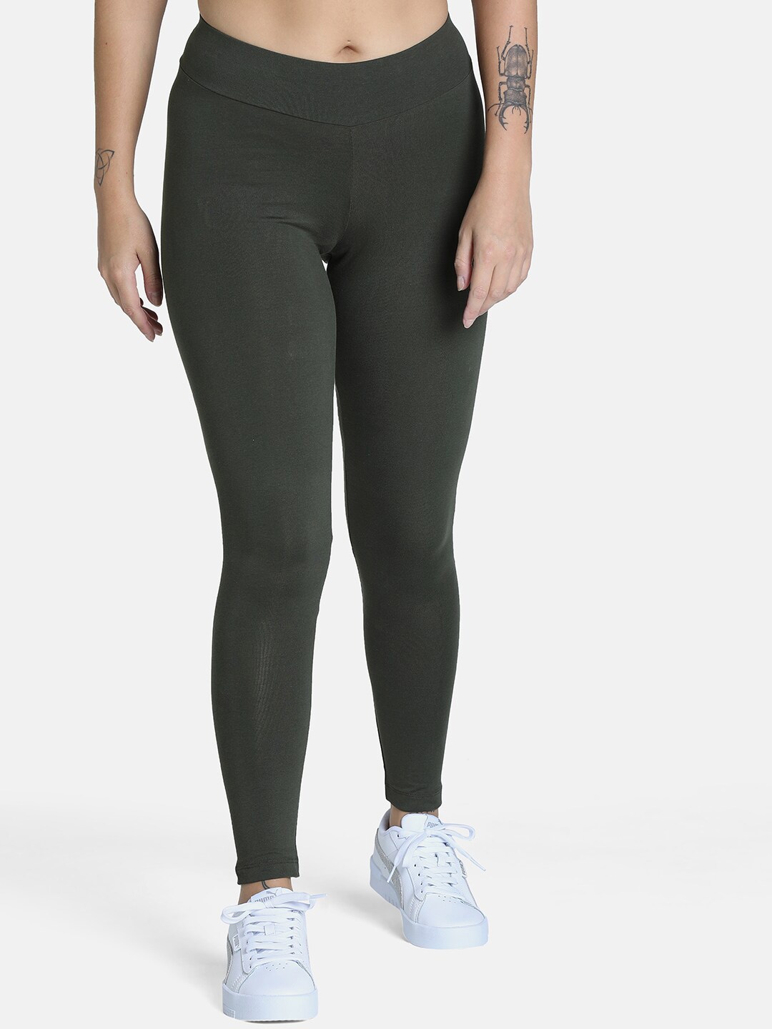 

Puma Women Graphic Cotton Ankle Length Tights, Grey