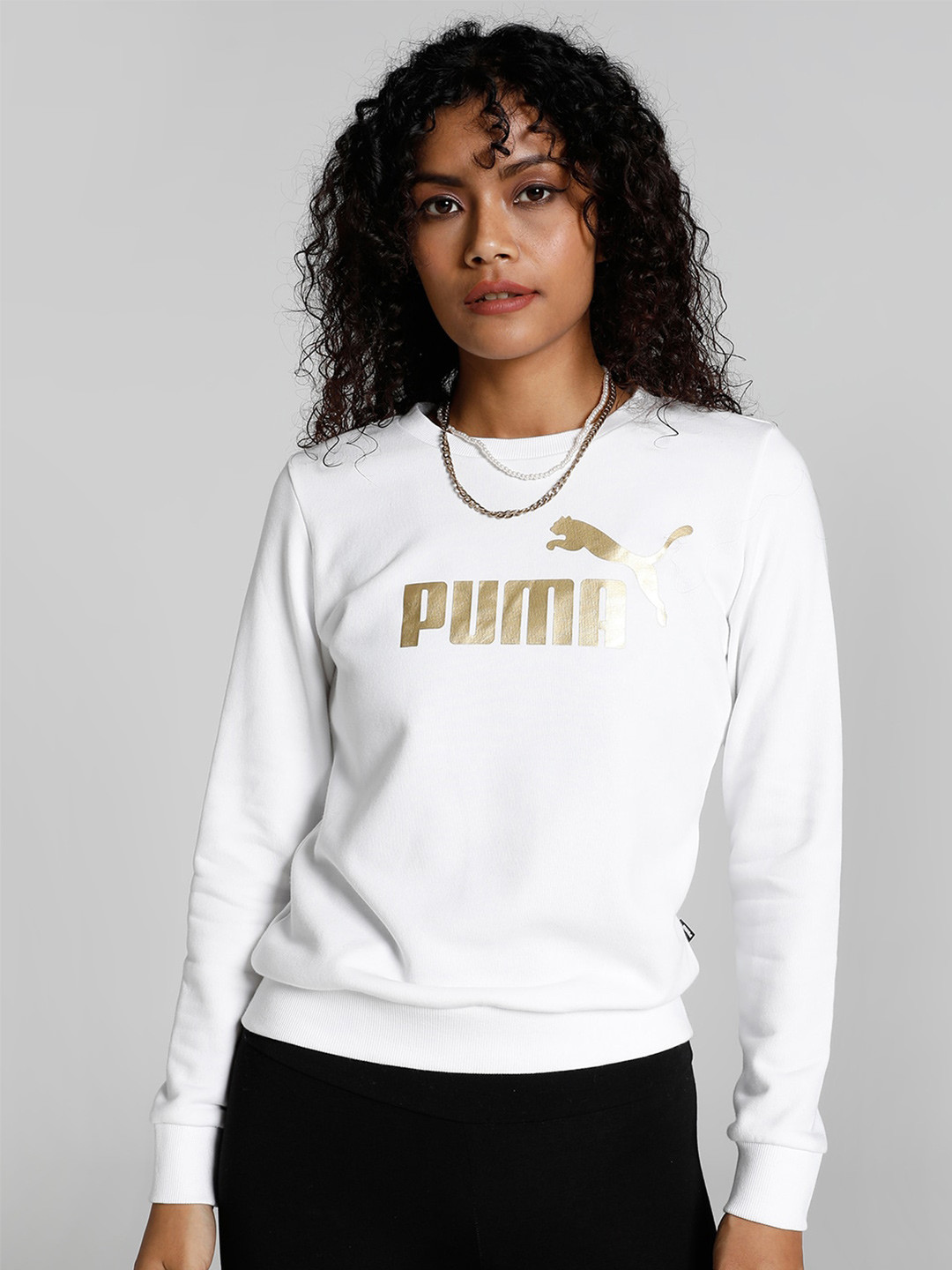

Puma Essentials Metallic Logo Sweatshirts, White
