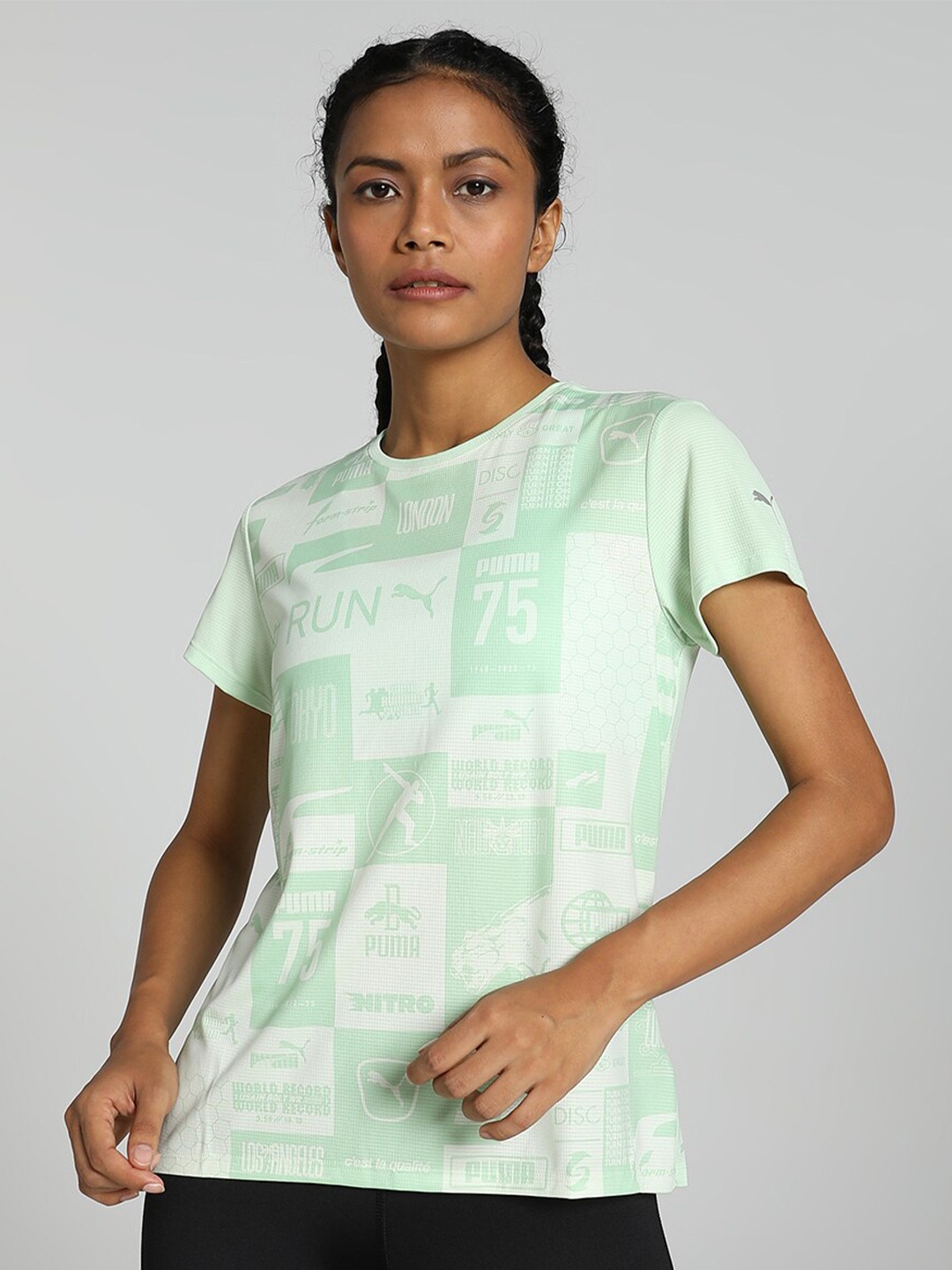 

Puma RUN FAVORITE AOP T-Shirt, Sea green