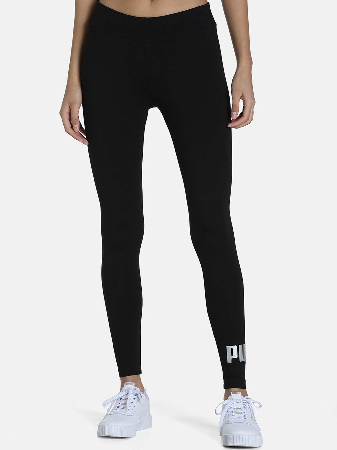 

Puma Women Essentials+ Metallic Logo Training Tights, Black
