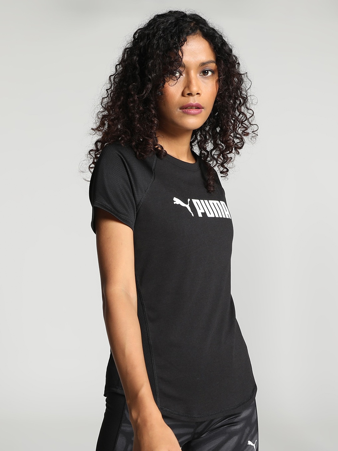 

Puma Logo Printed Regular Fit Training Sustainable T-shirt, Black
