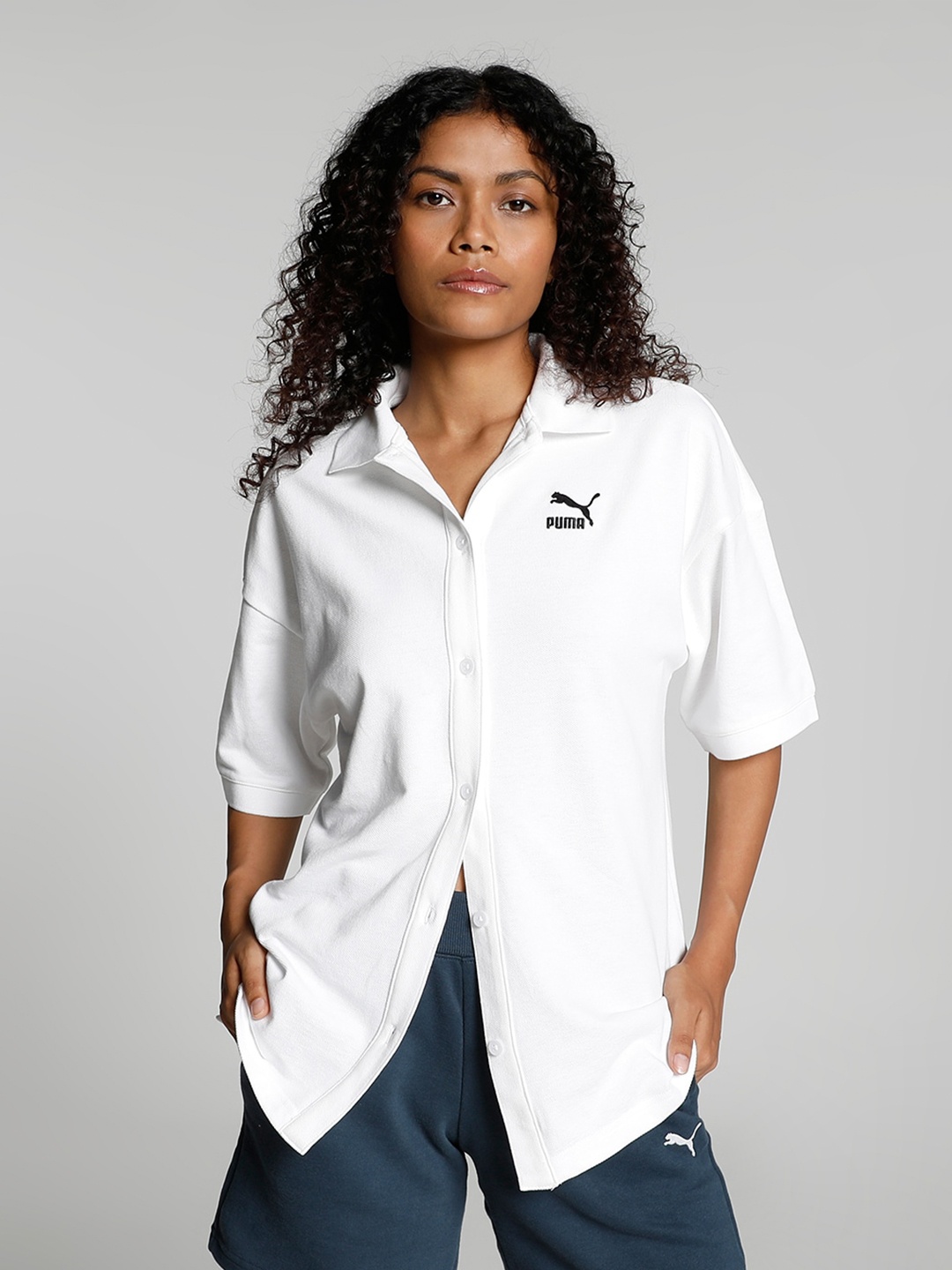 

Puma CLASSICS Oversized Shirt, White