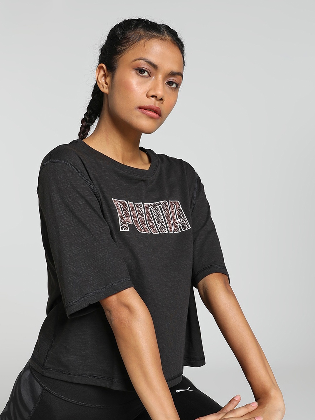 

Puma Women Graphic Printed T-shirt, Black