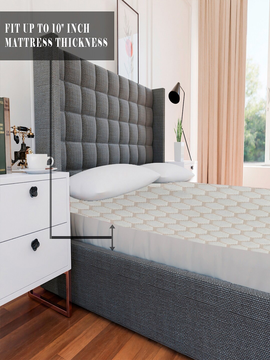 

AVI Beige Waterproof Deep Skirting Mattress Protector