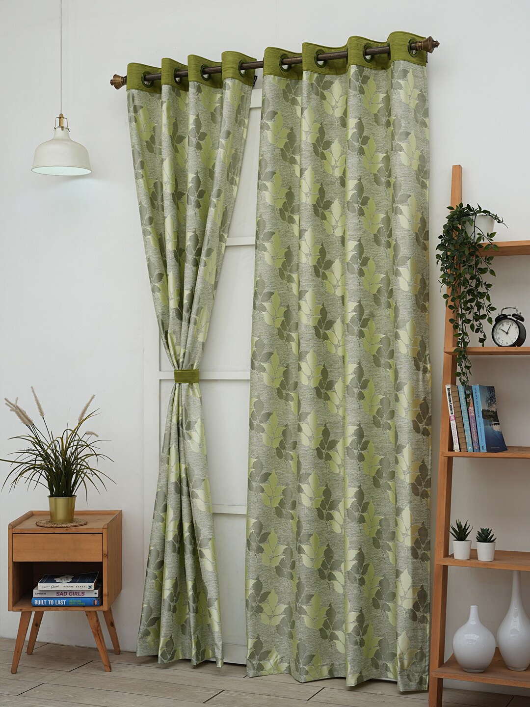 

Ariana Green Floral Printed Long Door Curtain