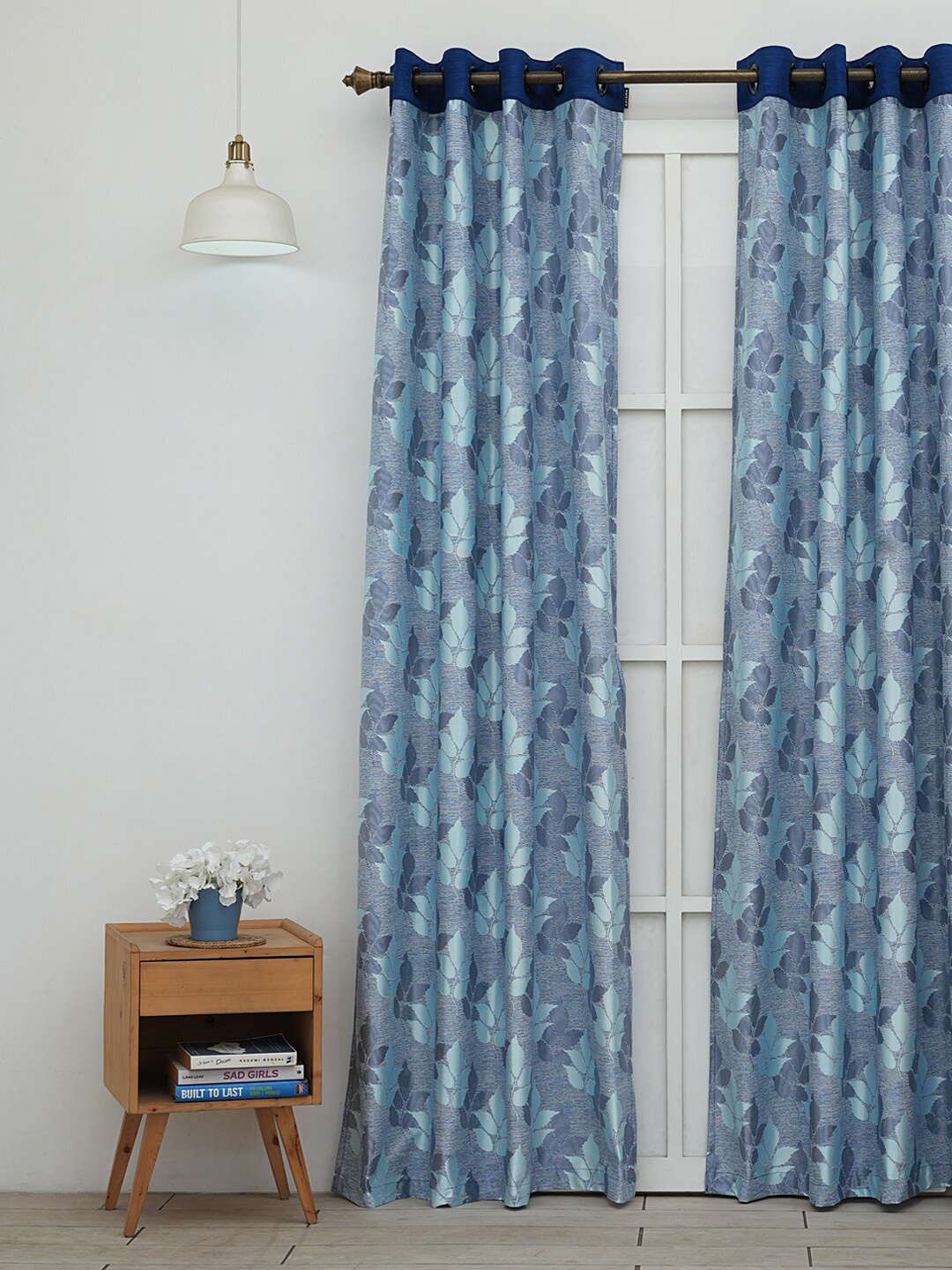 

Ariana Picote Blue Floral Long Door Curtain