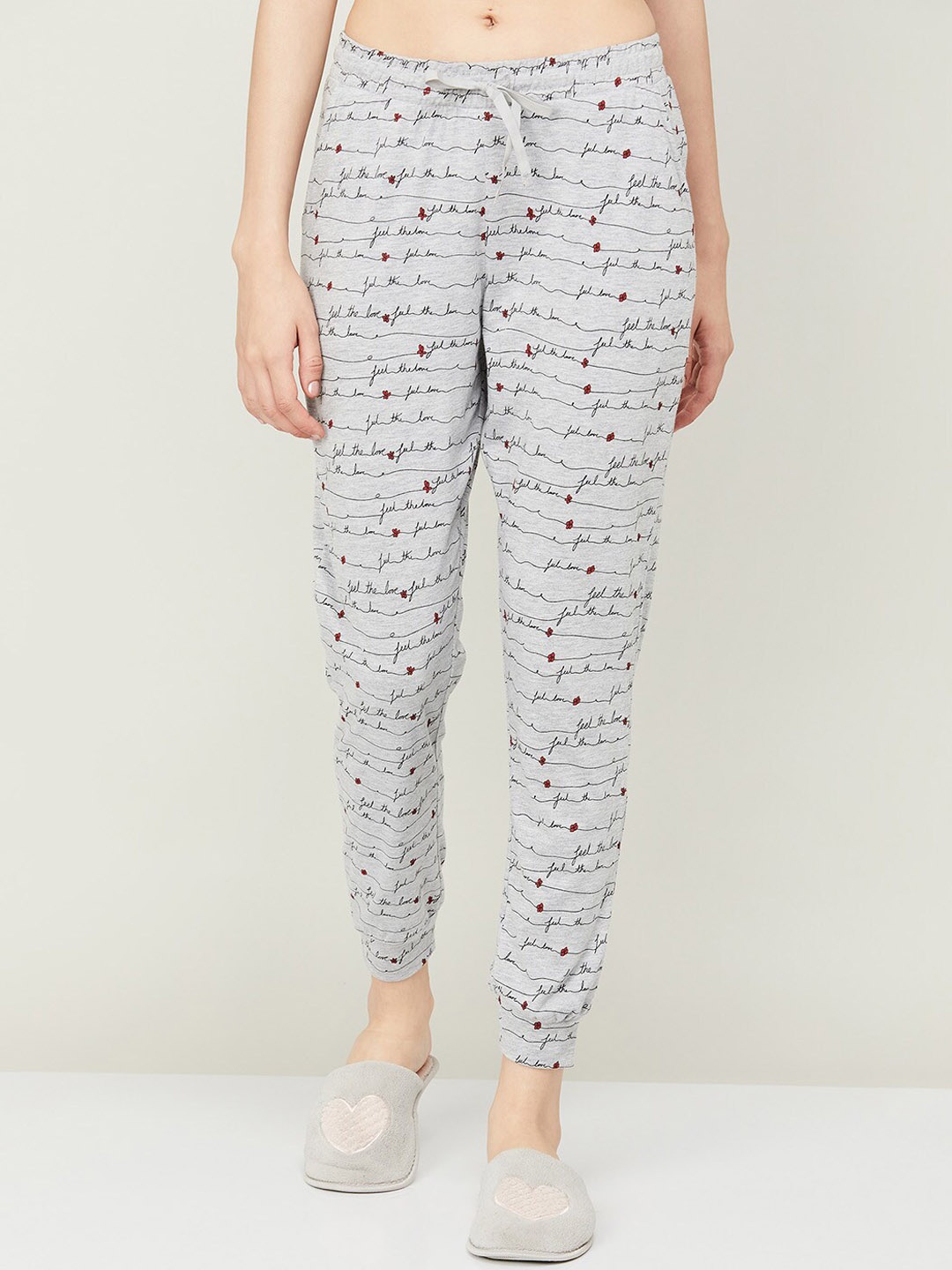 

Ginger by Lifestyle Women Printed Lounge Pants, Grey