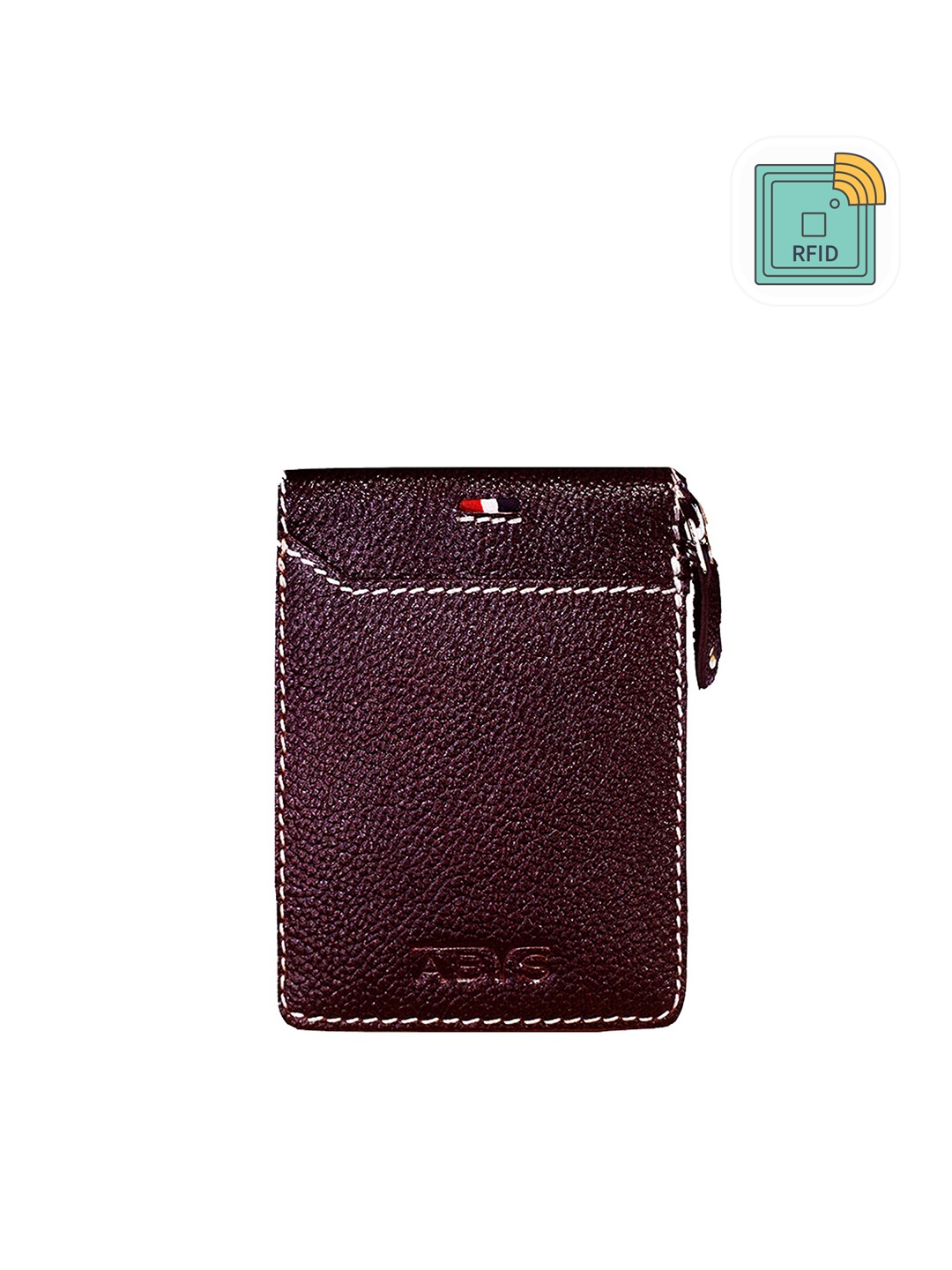

ABYS Genuine Leather Zip Around Wallet, Brown