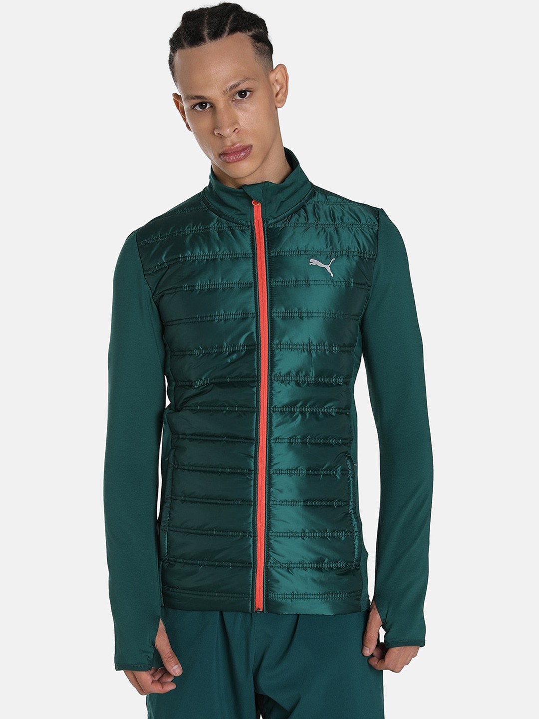 

one8 x PUMA Men One8 Virat Kohli Slim Fit Padded Jacket, Green