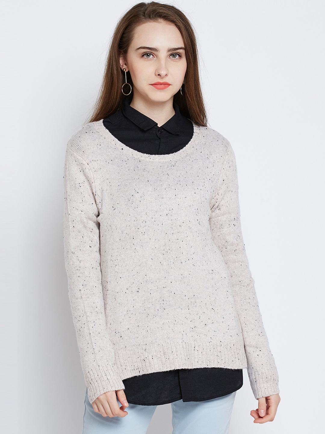 

Marie Claire Women Grey Solid Pullover