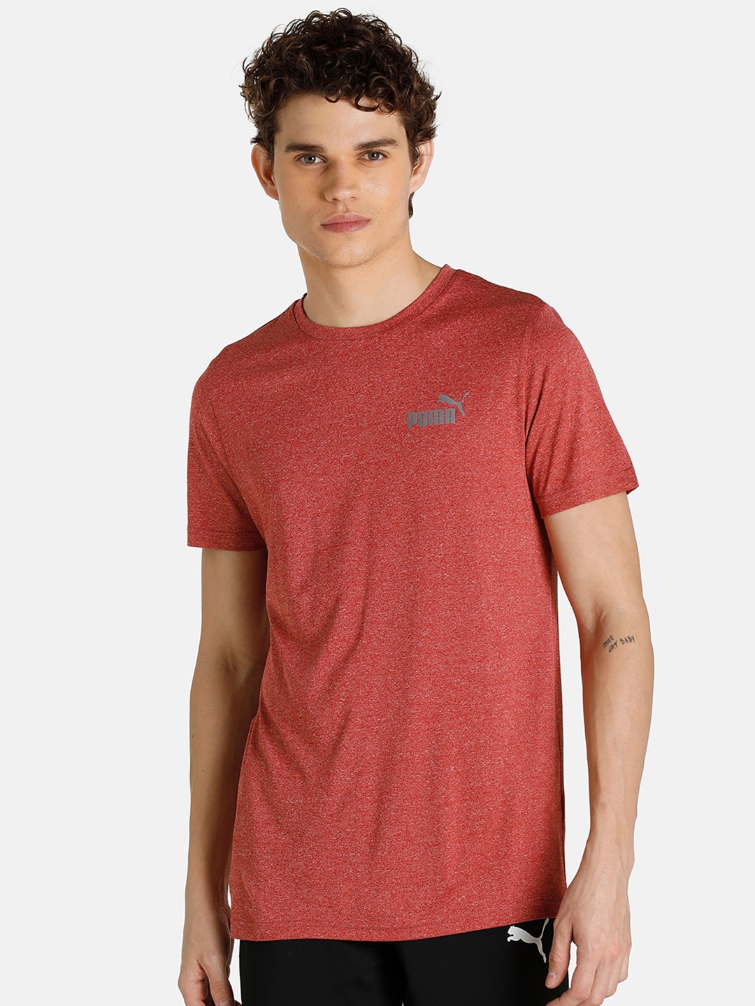 

Puma CR Training Heather Logo Printed T-Shirt, Red
