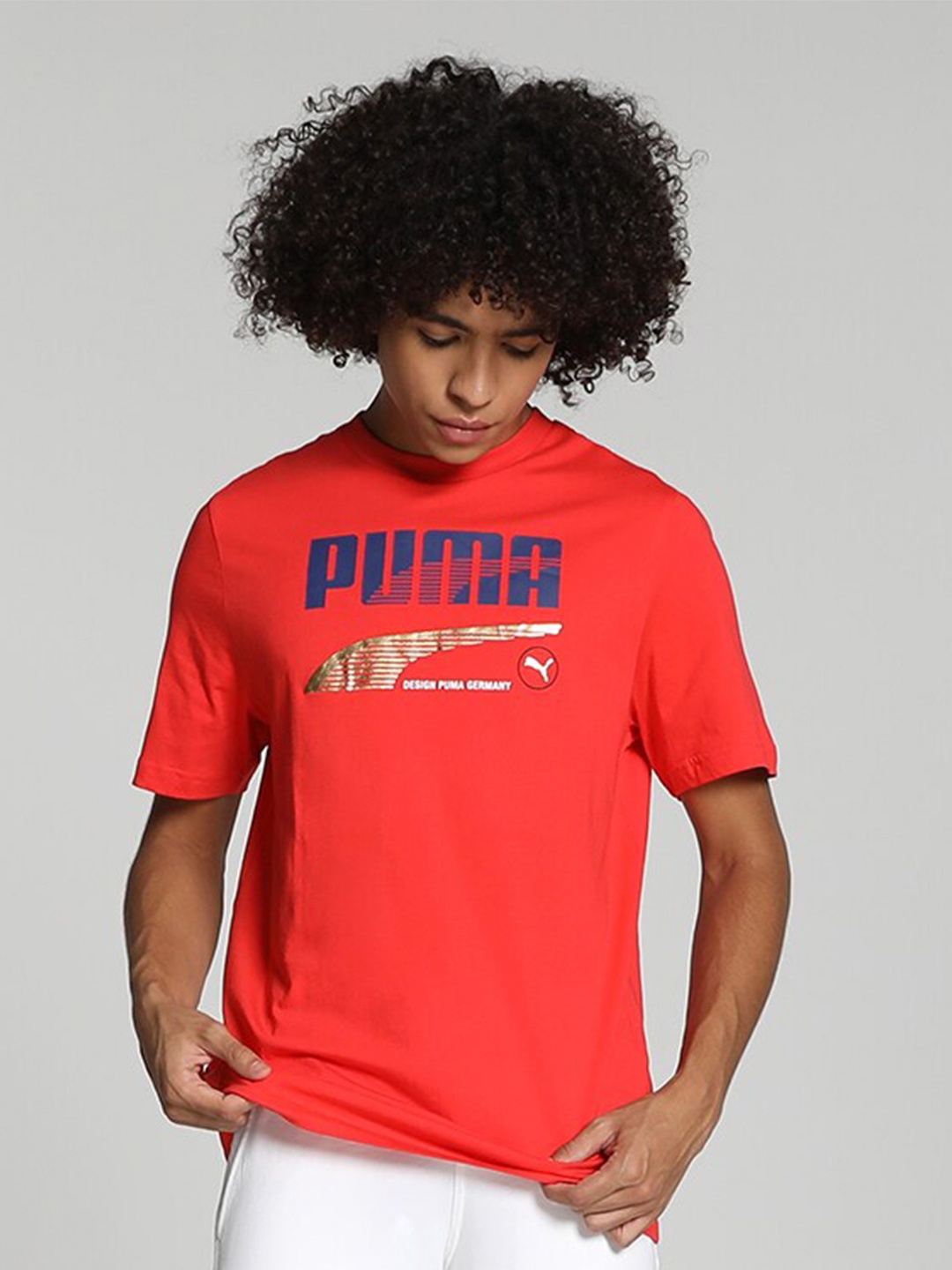 

Puma Decor8 Graphic Printed Pure Cotton Relaxed Fit T-Shirt, Red