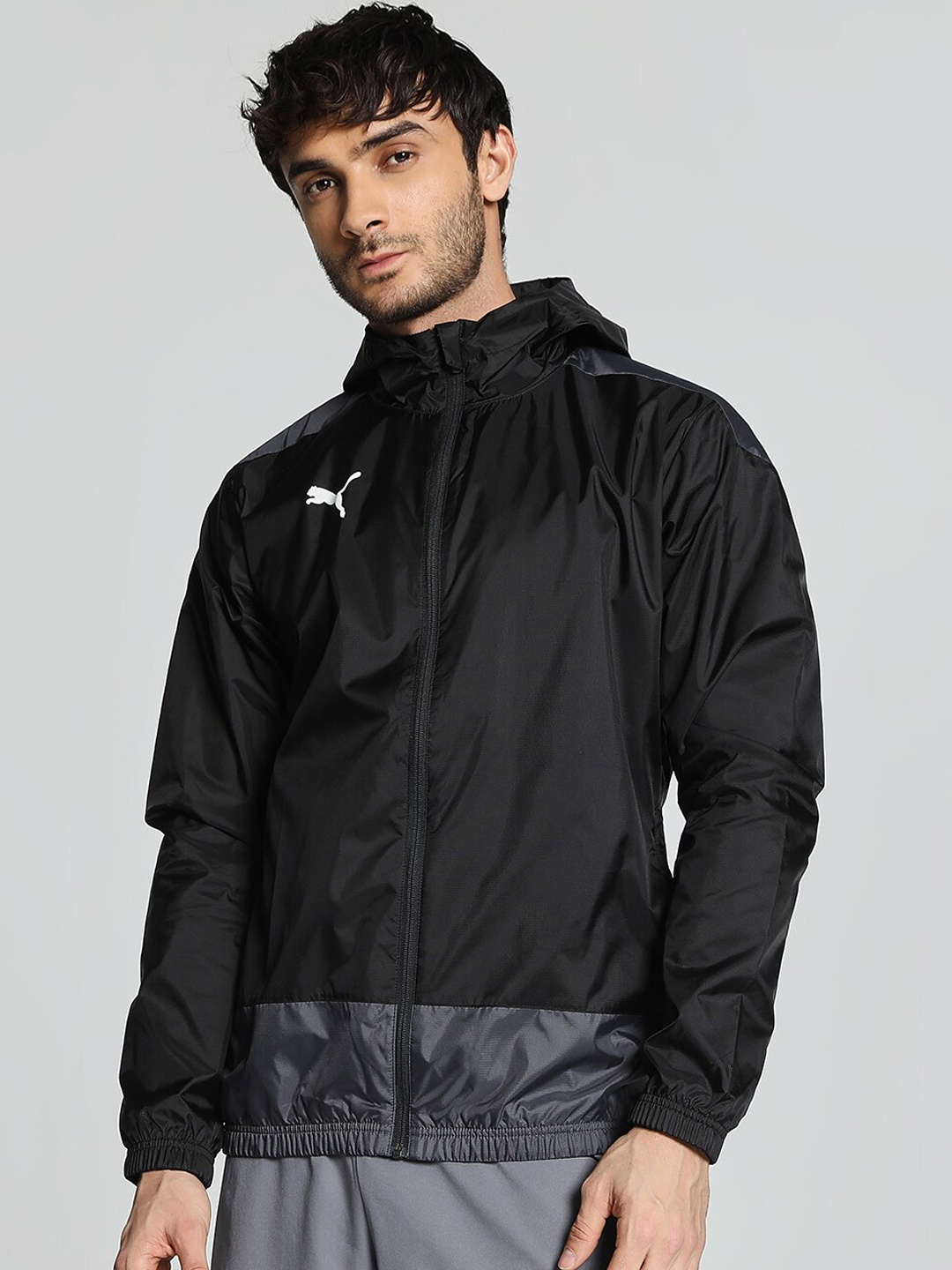 

Puma Men TeamGOAL Training Hooded Rain Jacket, Black