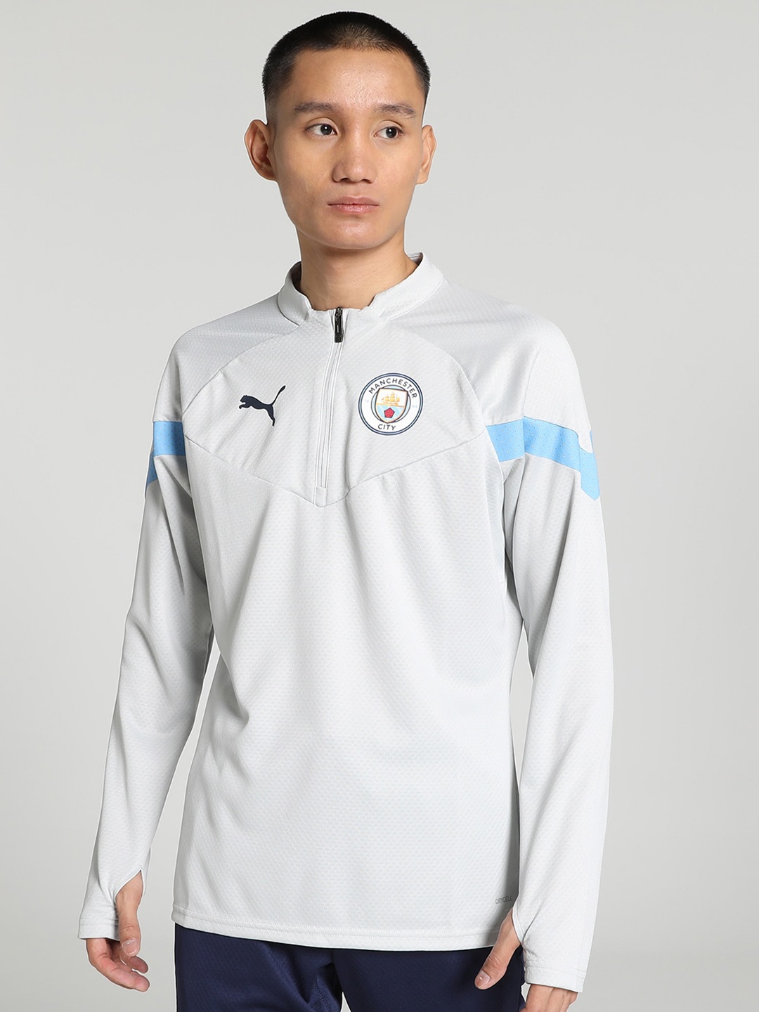 

Puma Men Manchester City F.C. Football Quarter-Zip Training T-Shirt, Grey