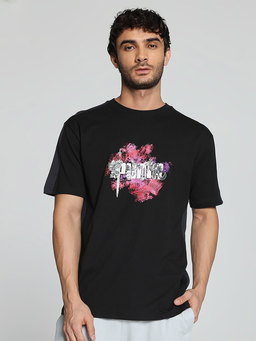 

Puma Men FFXIV ICON Printed Cotton Sustainable T-shirt, Black