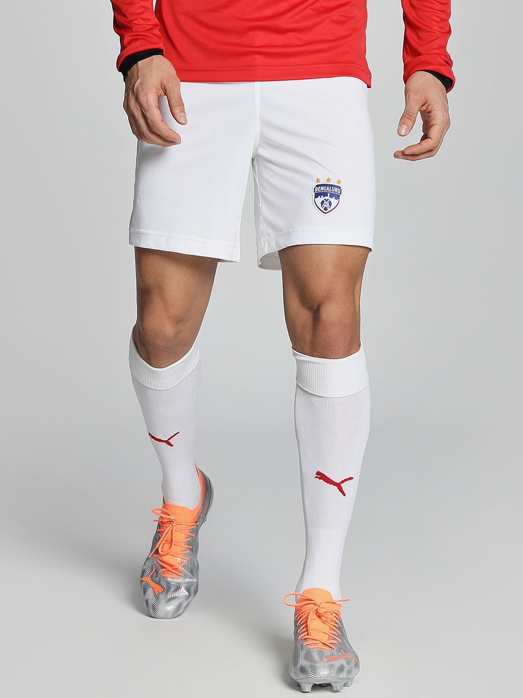 

Puma Men BFC Away Kit-Printed Sports Shorts, White