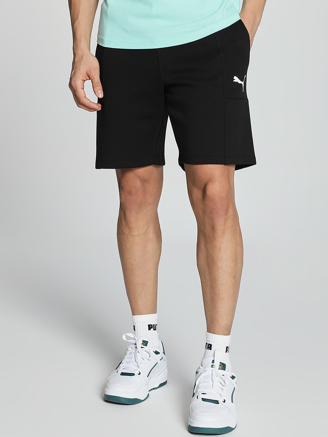 

Puma Men Epoch 8 Logo Printed Cotton Shorts, Black
