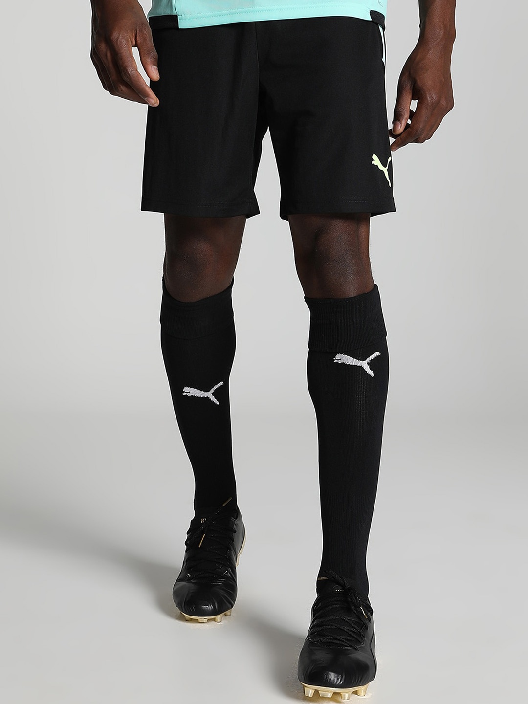 

Puma Men teamLIGA Logo-Printed Football Sustainable Shorts, Black