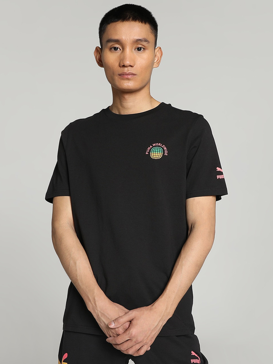 

Puma Worldwide Graphic Regular Fit T-Shirt, Black