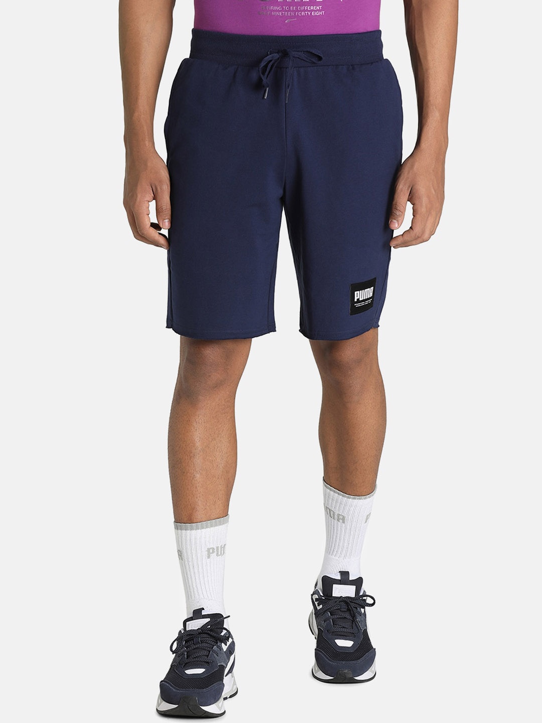 

Puma Men SUMMER COURT Cotton Shorts, Navy blue