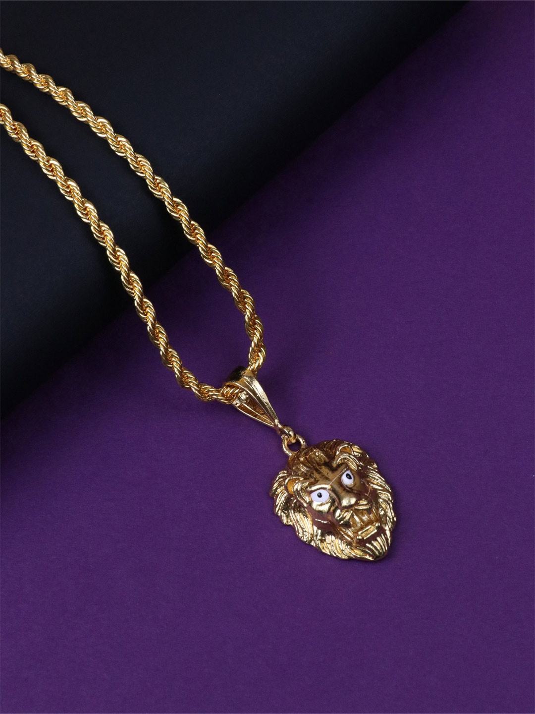 

LAFORWORD Men Brass Gold-Plated Chain