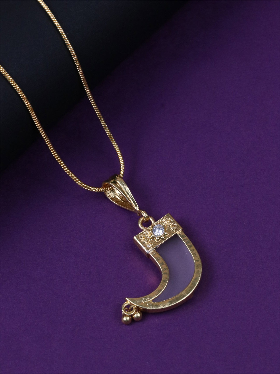 

LAFORWORD Men Gold-Plated Chain With Pendant