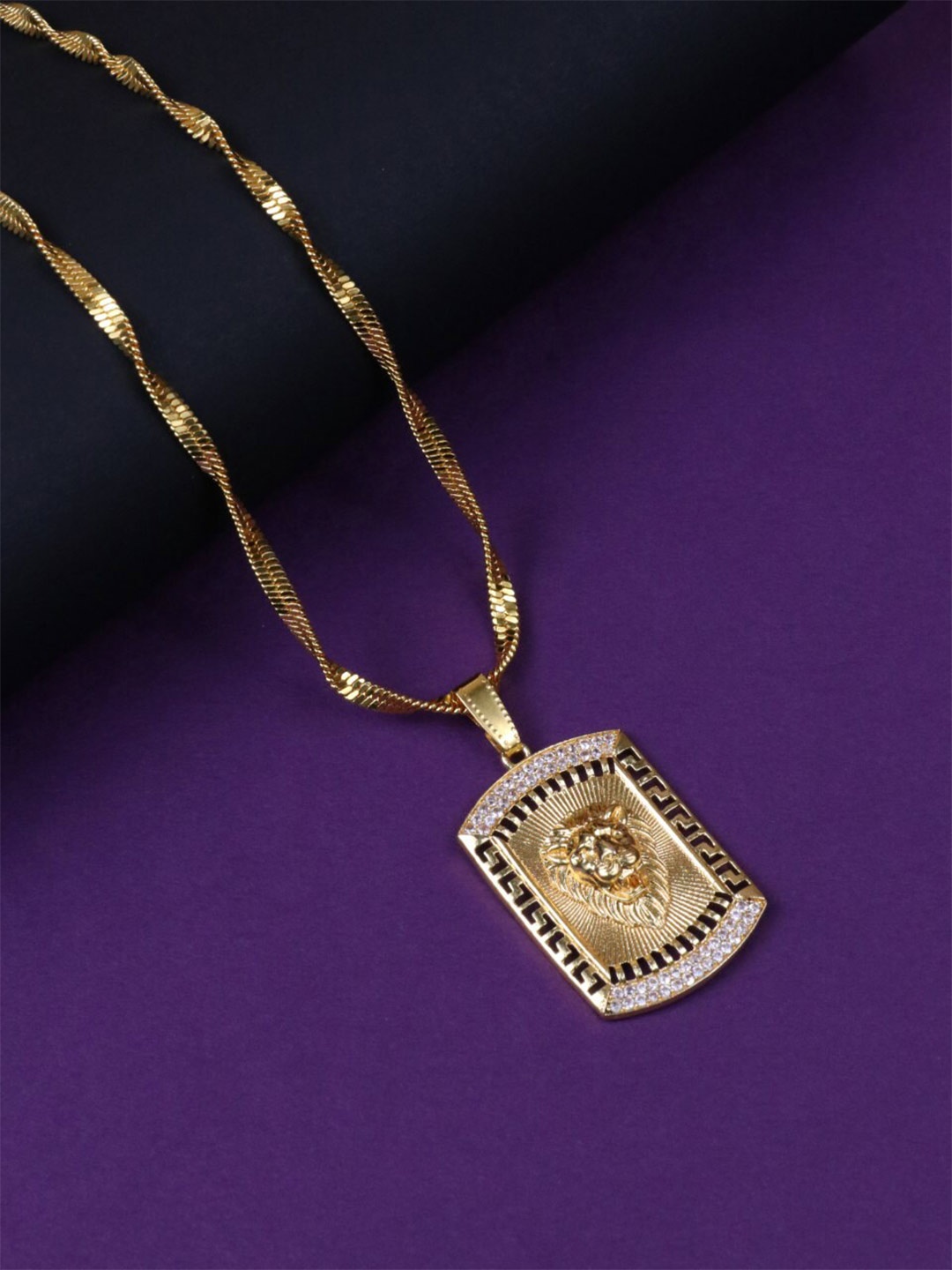 

LAFORWORD Men Brass Gold-Plated Chain