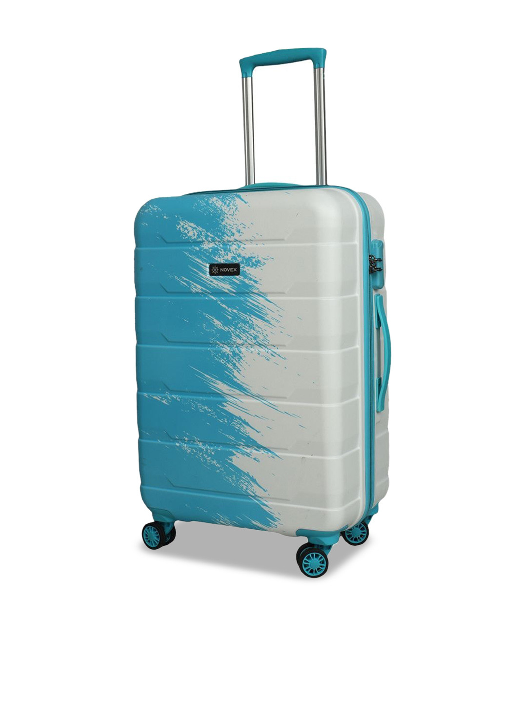 

NOVEX Hard-Sided Water Resistant Cabin Trolley Suitcase, Turquoise blue