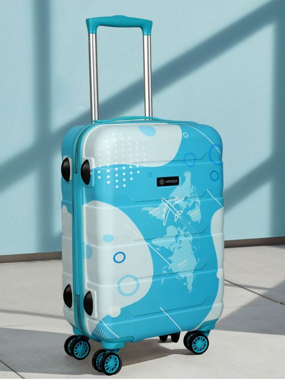 

NOVEX Cabin Hard-Sided Trolley Suitcase, Turquoise blue