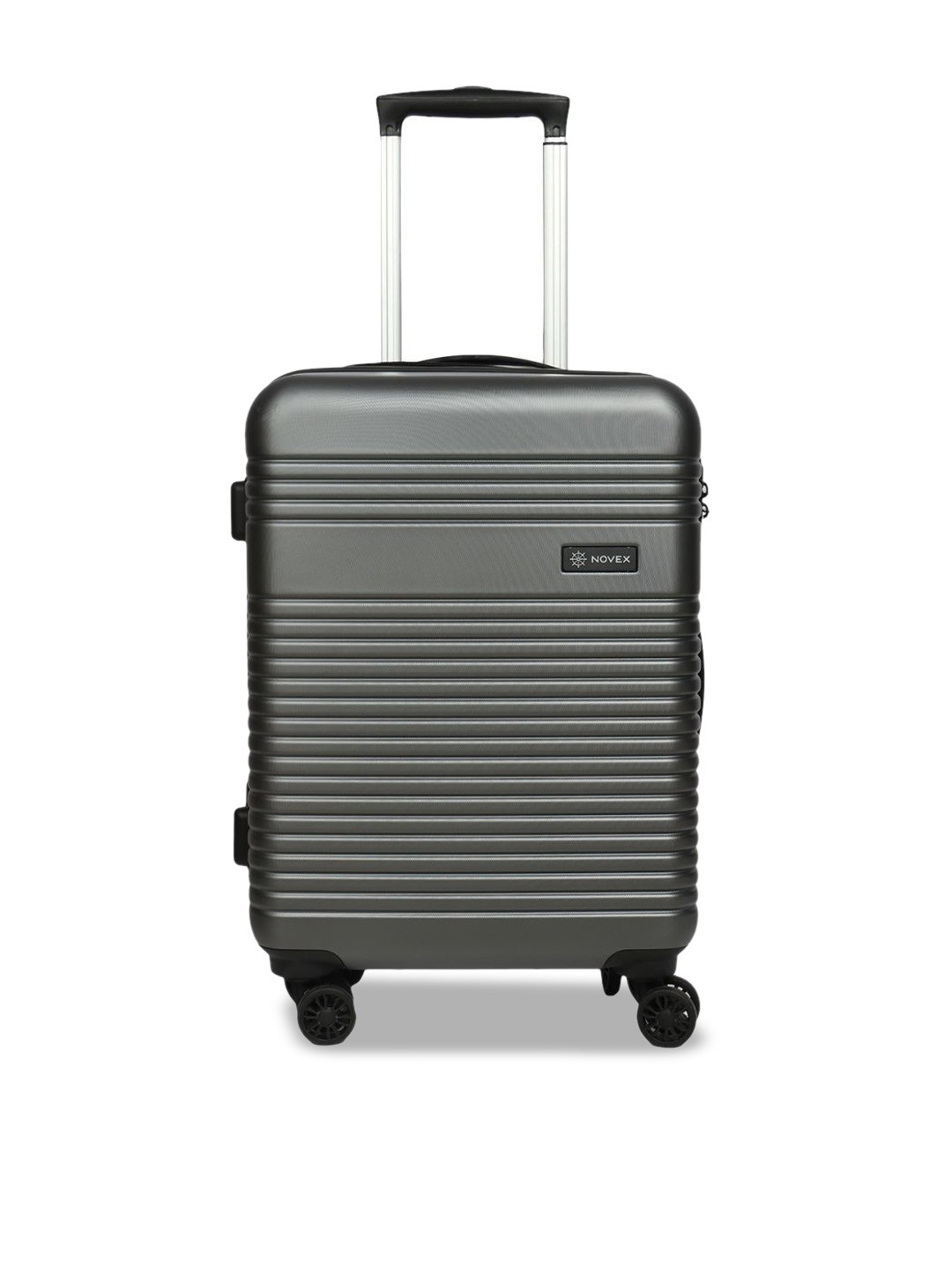 

NOVEX Large Hard-Sided Water-Resistant Trolley Suitcase, Grey