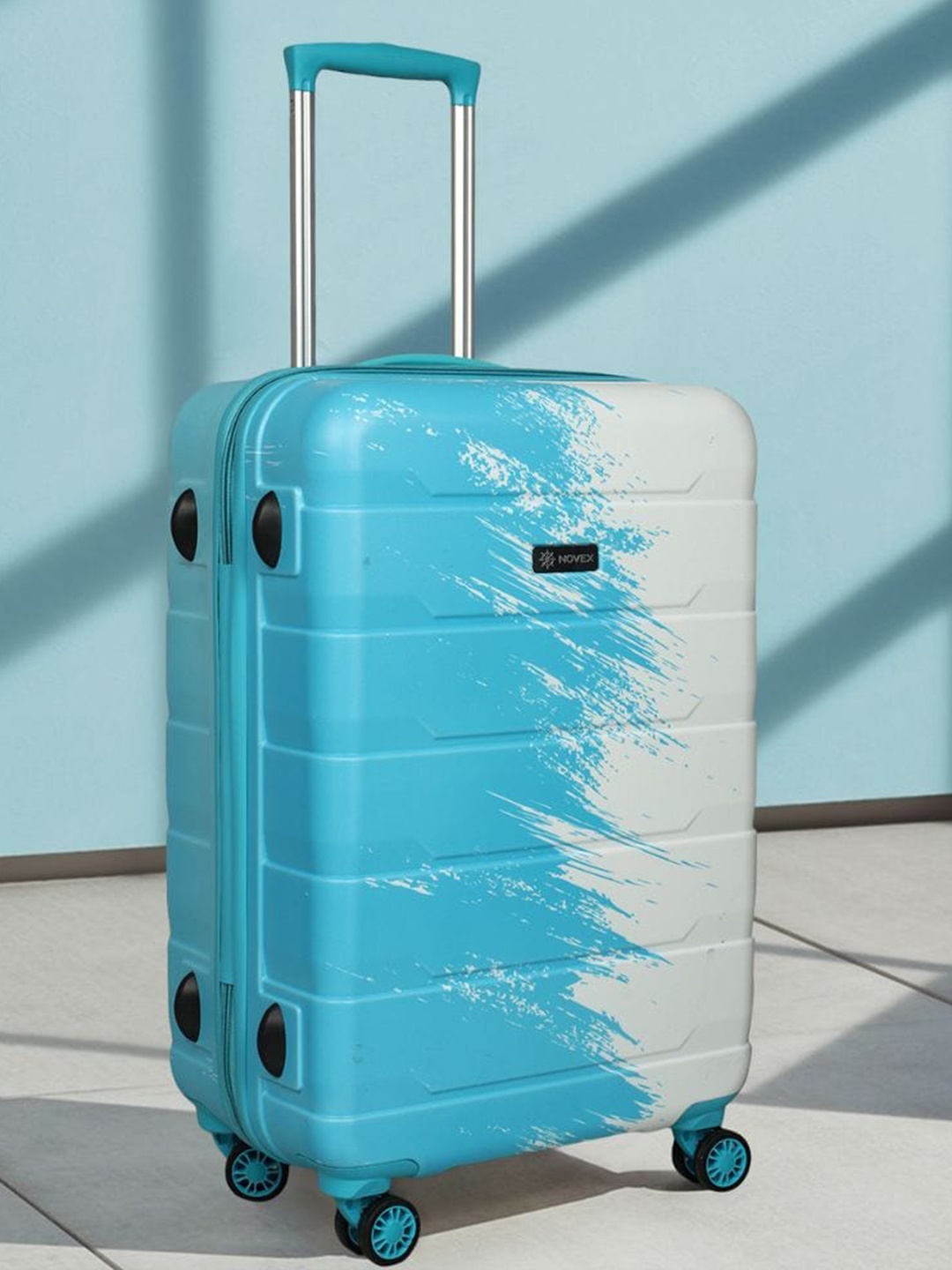 

NOVEX Hard-Sided Large Trolley Suitcase, Turquoise blue