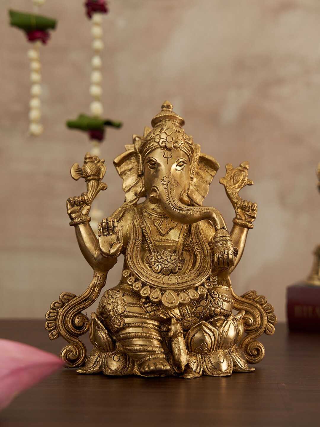 

DecorTwist Metallic-Toned Textured Lord Ganesha Showpiece