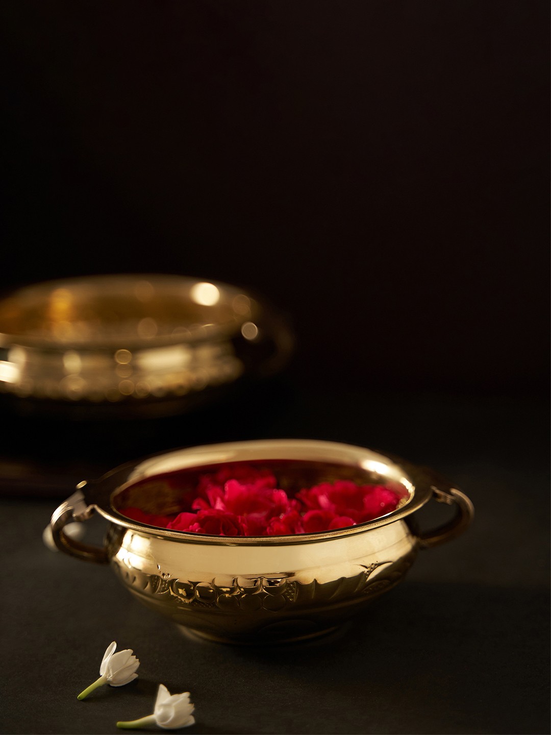 

DecorTwist Golden Metal Urli Decorative Bowls, Gold