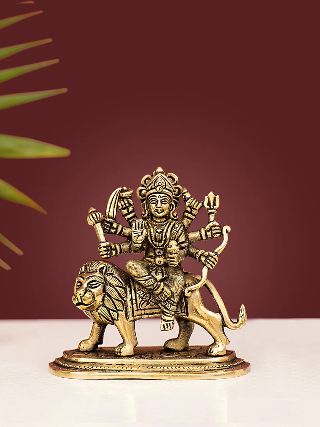 

DecorTwist Metallic-Toned Textured Goddess Durga Idol Showpiece